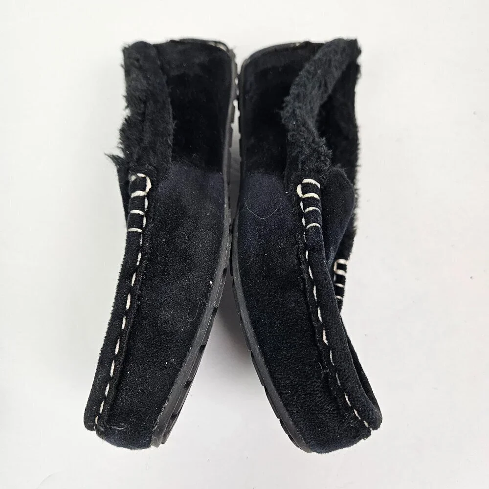 Koolaburra by UGG Youth Riley Shimmer Moccasin Slipper Black 1116742 2